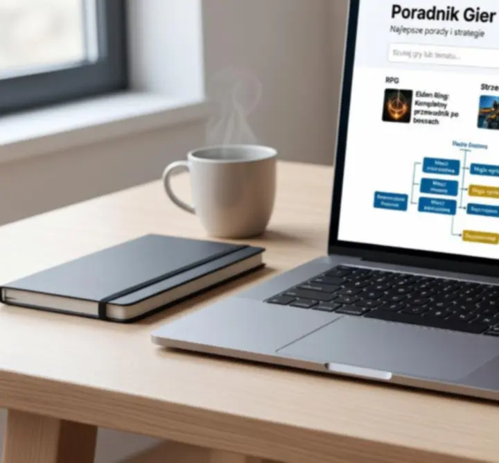 Nowoczesna strona informacyjna poświęcona poradnikom gamingowym