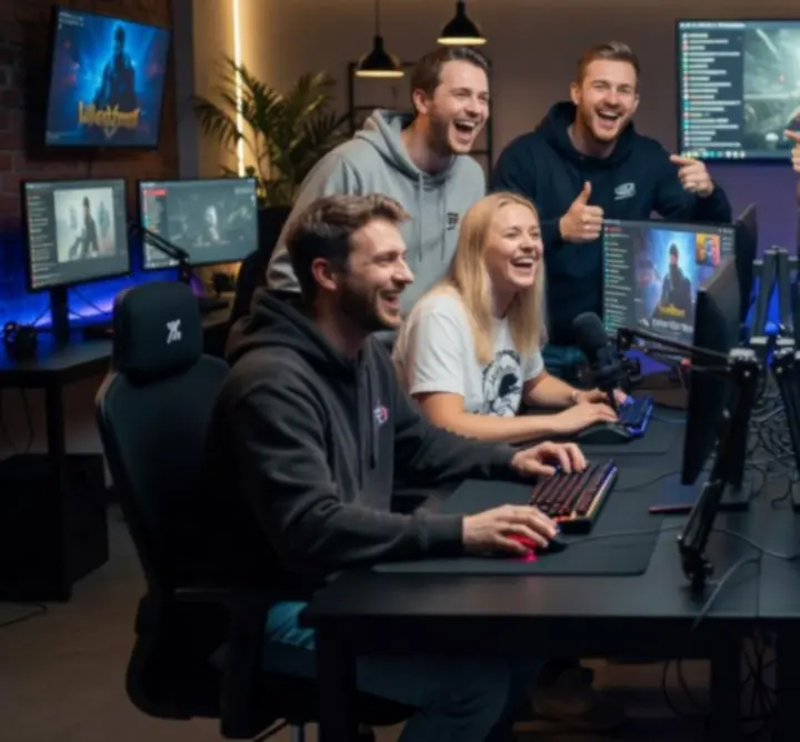 Zespół Gaming Guide Zone pracujący nad poradnikami do gier